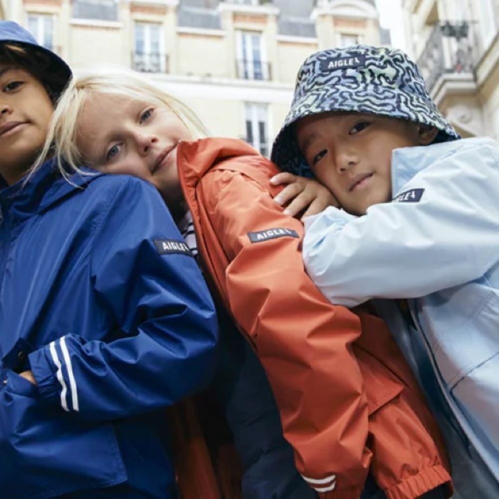 Aigle Kids Blue and Purple Puffer Jacket